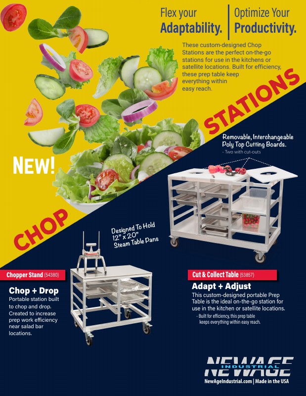 53857 & 54380 Mobile Prep Tables & Chopper Stations
