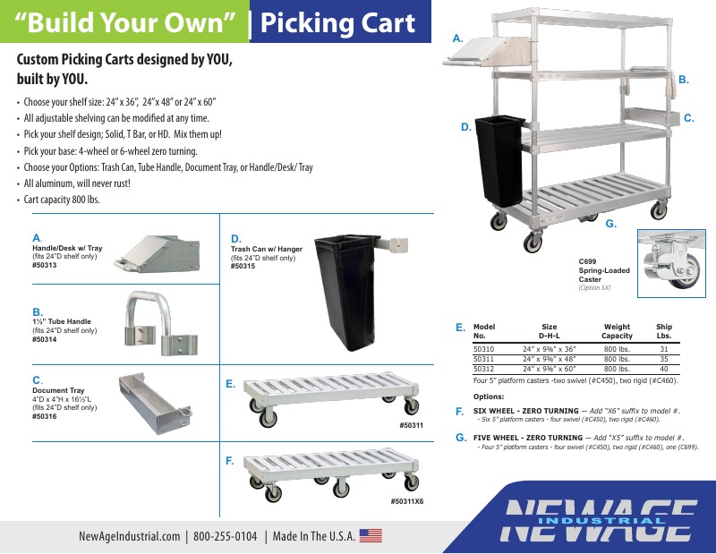 Build Your Own Mobile Picking Carts 50311X5