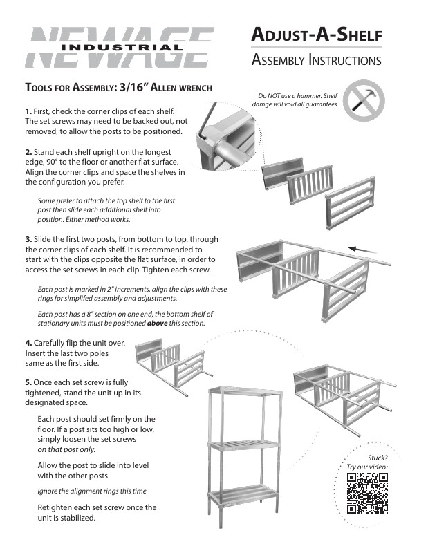 Adjust-A-Shelf Assembly Instructions