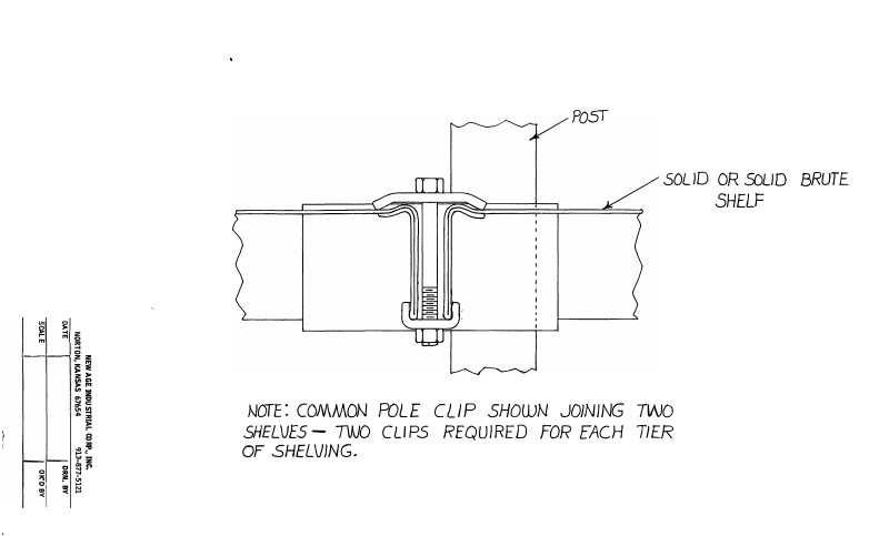 Adjustable Shelving - Common Pole Clip