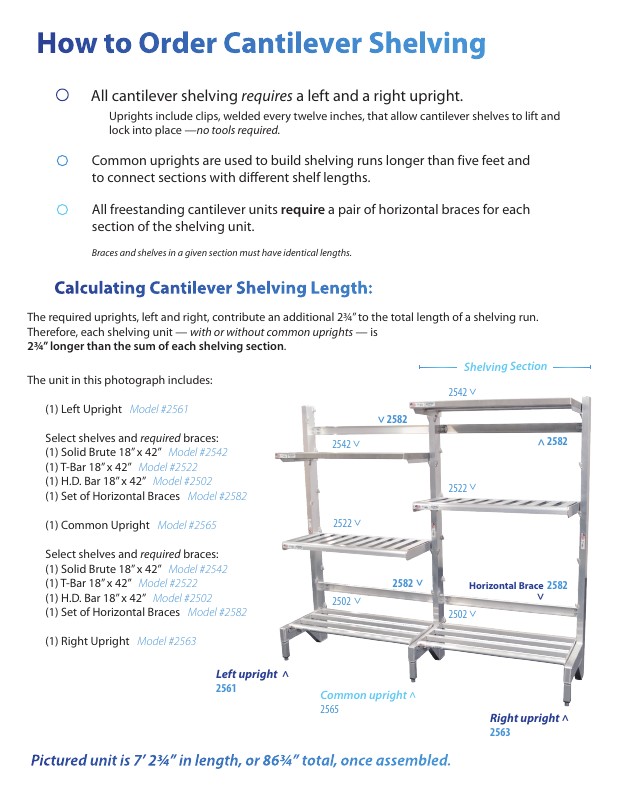 How to Order Cantilever Shelving