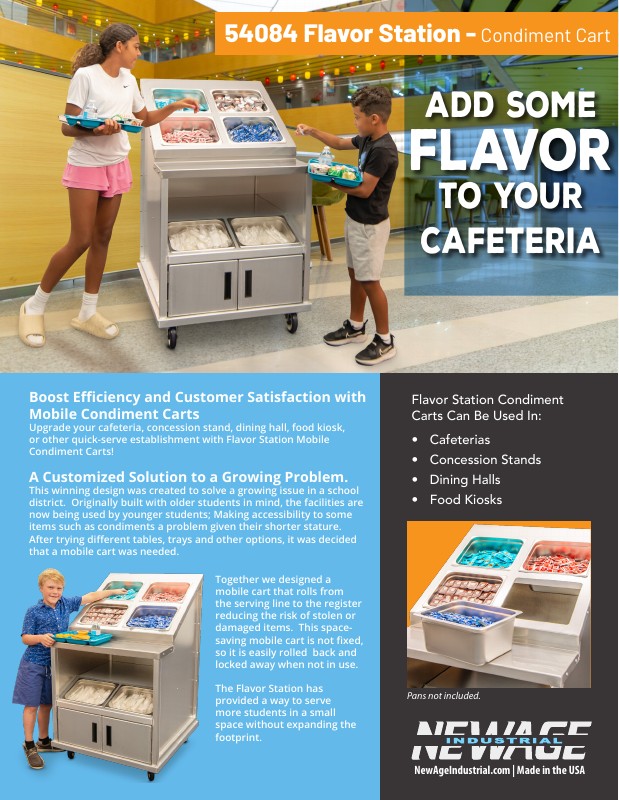 Flavor Station Mobile Condiment Cart Flyer