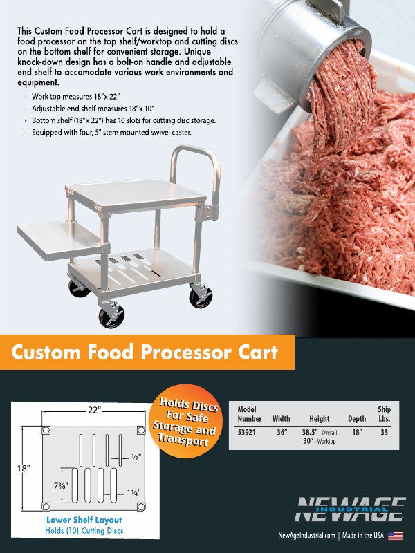 Custom Food Processor Cart