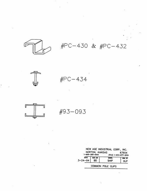 Common Pole Clip Drawings