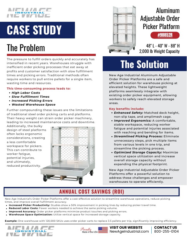 Case Study – Adjustable Order Picker Platforms