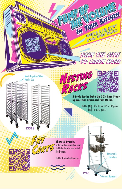 80s Theme Fry Cart & Nesting Rack Flyer (Customizable)