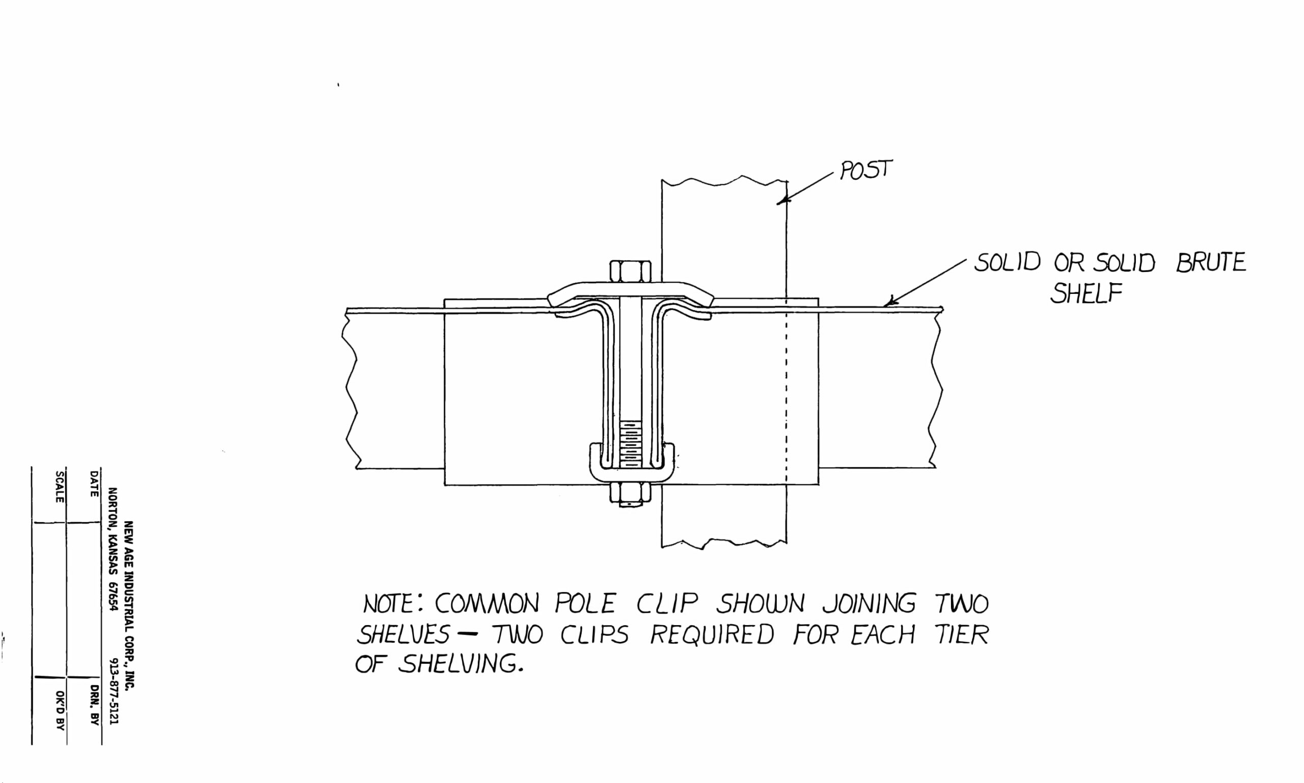 Adjustable Shelving – Common Pole Clip