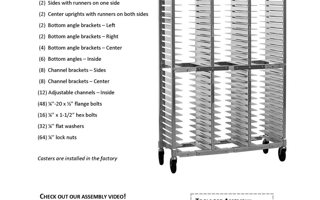 Assembly Instructions – Pizza Pan Rack – NS596A