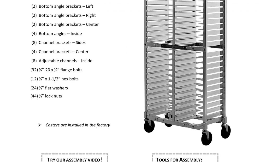 Assembly Instructions – Pizza Pan Rack – NS603A
