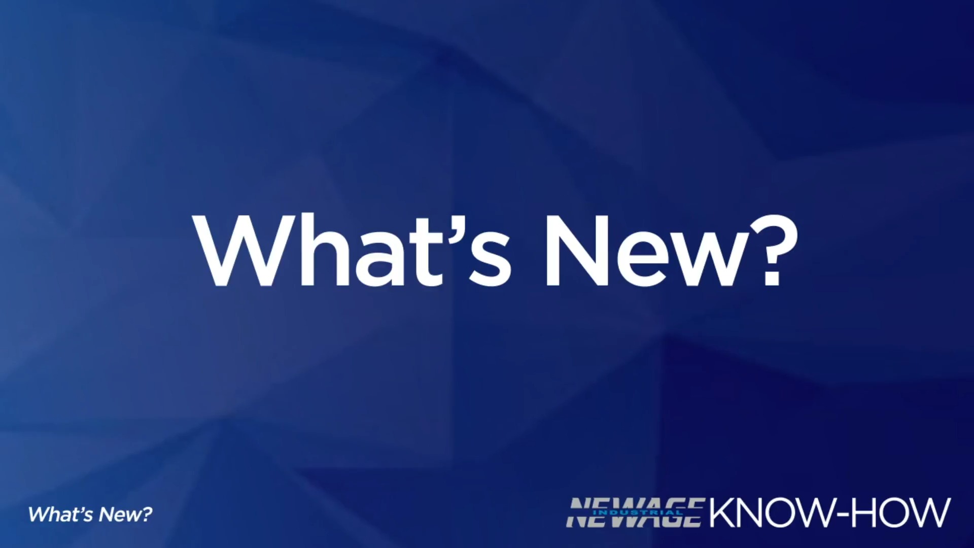 Know-How Video: What’s New?