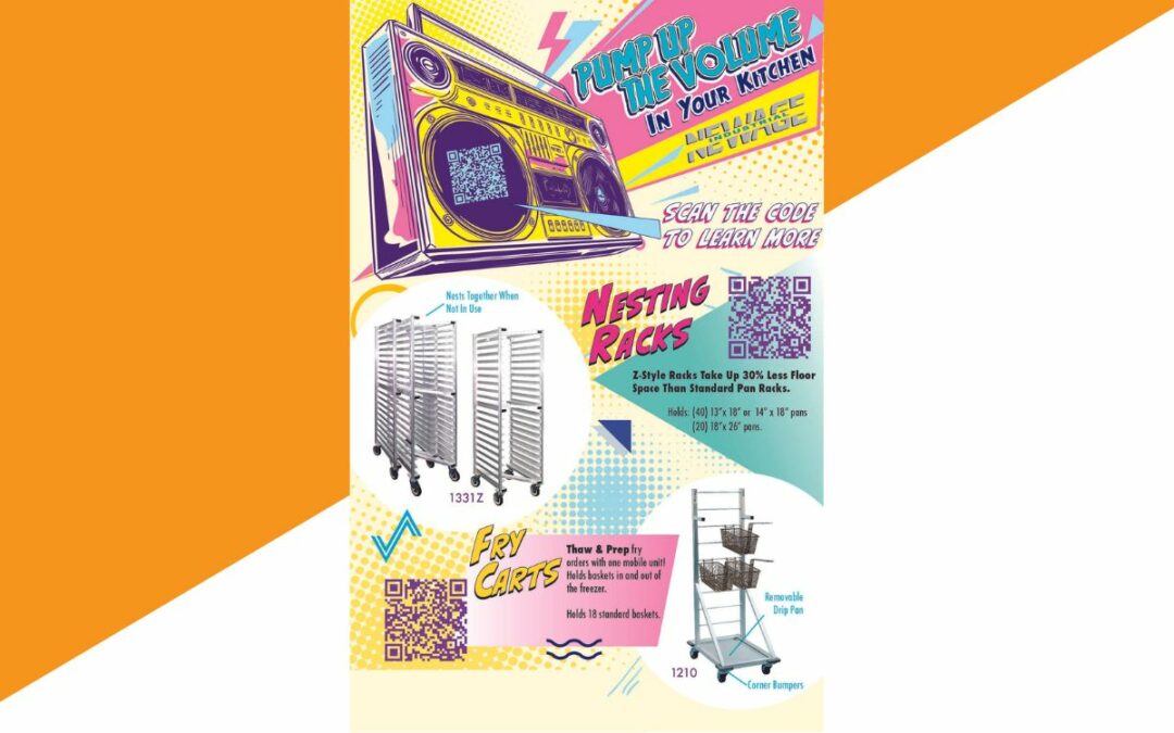 80s Theme Fry Cart & Nesting Rack Flyer (Customizable)