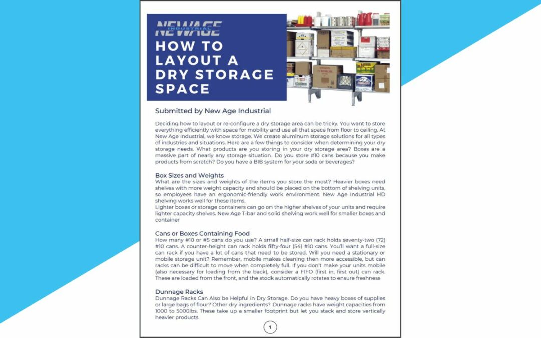How to Layout a Dry Storage Space – Printable